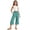 Light Green, variant on Girls Wide Leg Capri Pants, Elastic Waist Loose Crop Trousers with Pockets, Lightweight Summer Bottoms for Kids 5-15 Years