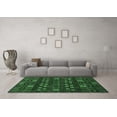thumbnail image 3 of Ahgly Company Indoor Square Abstract Emerald Green Modern Area Rugs, 5' Square, 3 of 4