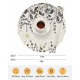 thumbnail image 6 of 13 Inch Round Placemats Set of 4, Grey Eucalyptus Non Slip Heat Insulation PP Table Mats, Farmhouse Weeping Leaves on Linen Washable Place Mats for Kitchen Dining Party Table Decor, 6 of 7