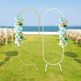 thumbnail image 2 of Wildnix Wedding Arch Stand 5.58ft, Elegant Oval Frame, Gold/White Color, DIY Decoration, Easy Installation, Durable Carbon Steel for Indoor & Outdoor Use, 2 of 7