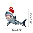 thumbnail image 2 of Lilixerw Christmas Tree Hanging Decoration,Acrylic Shark Xmas Ornament for Home Xmas Decor,Festival Party Decor,3.3 x 2.7 Inch, 2 of 3