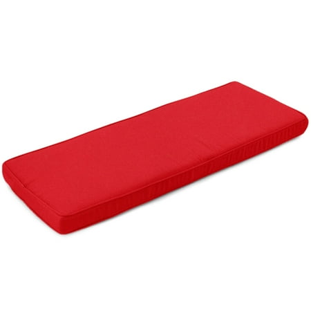 Sunbrella Replacement Cushions Sunbrella Canvas Jockey Red Medium Outdoor Replacement Bench Cushion W/ Piping By BBQGuys ()