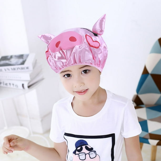 Kenbi Double Layer Children Cartoon Waterproof Shower Cap Cute Baby Bath Cap Walmart Com Walmart Com