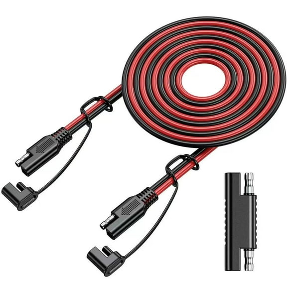 25FT SAE to SAE Extension Cable with Quick-Disconnect Connector - 16AWG Heavy Duty Weatherproof Cord for Automotive, Solar Panels, Battery Charging & Power Adapters (25 Feet, 16 Gauge)
