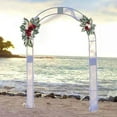 thumbnail image 2 of facefd 2x Wedding Arch Flowers Sunflowers Decor Rustic for Backdrop Door Party white red, 2 of 5