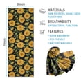 thumbnail image 2 of Black Sunflower Bud Pattern Hot Yoga Mat Towel Non Slip for Hot Yoga - Quick-Drying Yoga Mat Cover with 4 Corner Pockets with Travel Bag - Hot Yoga Towel Non Slip Grip Moisture Wicking Sweat 70"x26", 2 of 6