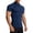 Dark Blue, variant on Training Tees for Men Summer 1/4 Zip Stand Collar Gym Bodybuilding Muscle T Shirt Short Sleeve Casual Quick Dry Top Blue XL