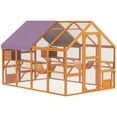 thumbnail image 1 of PawHut Catio Outdoor Cat Enclosure with Weatherproof Canopy, Bridges, Orange, 1 of 10