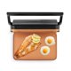 thumbnail image 4 of Holstein Housewares - Plancha eléctrica para sándwiches y aperitivos de 2 rebanadas con temperatura ajustable, placas antiadherentes, negro y cobre/acero inoxidable, dorada, resultados crujientes en, 4 of 5