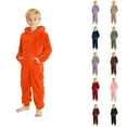 thumbnail image 6 of Boys' -Lined Thickened Onesie Soft hooded onesie design for winter warmth and comfort and toddler crawling suit for playtime,Ages 1-12,2Y,Orange, 6 of 6