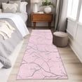 thumbnail image 5 of Pink Branches 2'x6' Runner Rug, Vintage Art Farmhouse Washable Non-Slip Area Rugs for Hallway Kitchen Floor Bedroom Entryway, StainResistant Laundry Carpet Decoration Indoor Mat, 5 of 9