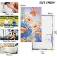 thumbnail image 3 of Coolnut Butterfly Cotton Hand Towels, Set of 2 Absorbent Bath Towel Decorative Fingertip Towels for Bathroom Gym Spa Hotel Beach Swimming Pool,16"x28", 3 of 6