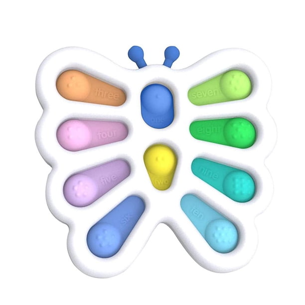 Mariposa Bebé Juguetes Sensoriales Alivio Del Estrés Juguetes De Mano Empuje Sensorial Fidget Juguete Para Niños Adultos Serendint FN005670-00