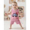 thumbnail image 6 of BemeyourBBs Baby Boys Rompers Rugby Truck Embroidery Plaid Summer Clothes, 6 of 9