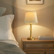 Oneach 19.75 Gold Modern Table Lamp Set of 2 for Living Room Bedroom Nightstands Bedside Lamps, Metal, Decor