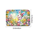 thumbnail image 3 of Beautynvta Easter Door Mat, Easter Bunny Egg Floor Mat Absorbent Nonslip Carpet for Entrance, Festival Decorative Bath Rug for Bathroom, Kitchen, Patio Decor, 3 of 6