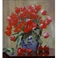 thumbnail image 2 of Schou, Peter Johan 15x16 White Modern Wood Framed Museum Art Print Titled - Tulips In a Porcelain Vase, 2 of 4