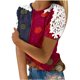 thumbnail image 2 of Fiudx Ofertas Flash Del Día Solo En Línea Blusa de Manga Corta con Cuello Redondo y Estampado para Mujer, 2 of 4