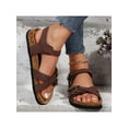 thumbnail image 4 of Adjustable Outdoor Sandals for Women - Comfortable Cork Footbed, Plain Design with PVC Fabric Slides, 4 of 6