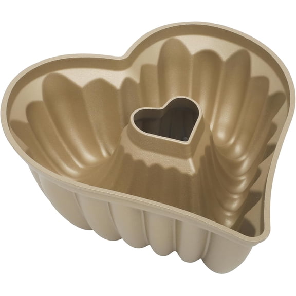 10.75" Heart‑Shaped Cake Mold, Cast Aluminum Nonstick Bundt Pan, Easy Release, Oven‑Safe to 450°F