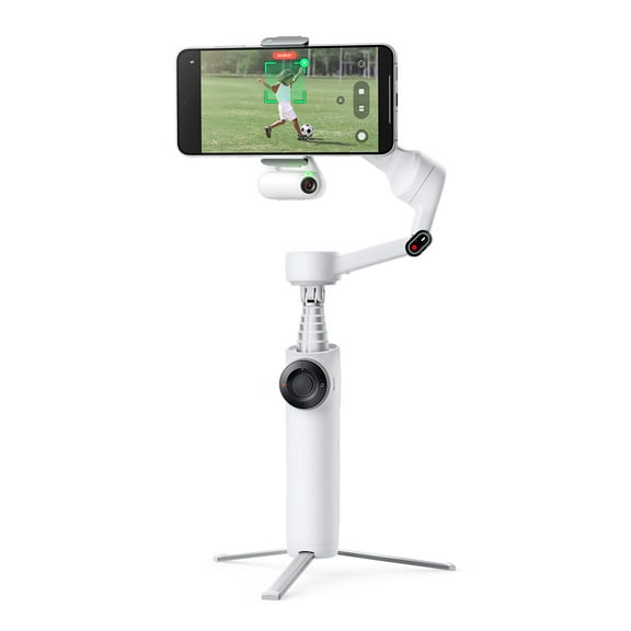 Insta360 CINSABQA-FLOW2LITE10 Flow 2 Ai Tracker Bundle Gimbal Stabilizer for Smartphones - Summit White