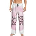 thumbnail image 2 of Lsque Not All Those Who Wander Are Lost Print Men's Pajama Pants, Lounge Pant - Comfortable Home Wear,Elastic Waistband, Stylish Design-X-Large, 2 of 9