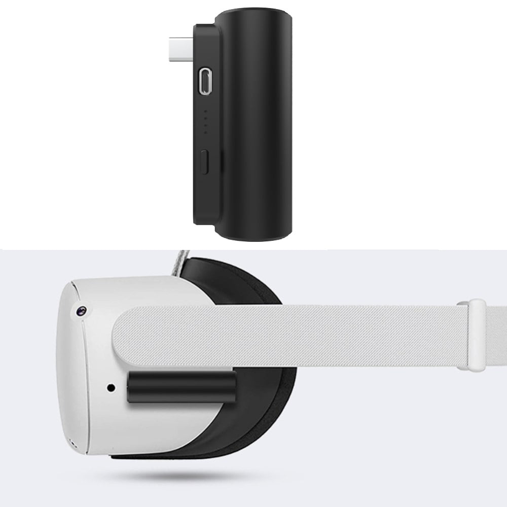 Battery Pack Power Bank Compatible with Oculus/Meta Quest 2 and Quest, 3000mAh Lightweight