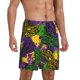 thumbnail image 2 of Balery Mardi Gras7 Pantalones cortos de pijama de punto de algodón para hombre con cinturilla y bolsillos-XX-Large, 2 of 6