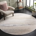 thumbnail image 2 of SAFAVIEH Stella Garth Abstract Indoor/Outdoor Area Rug, Beige/Gray, 6'7" x 6'7" Round, 2 of 14