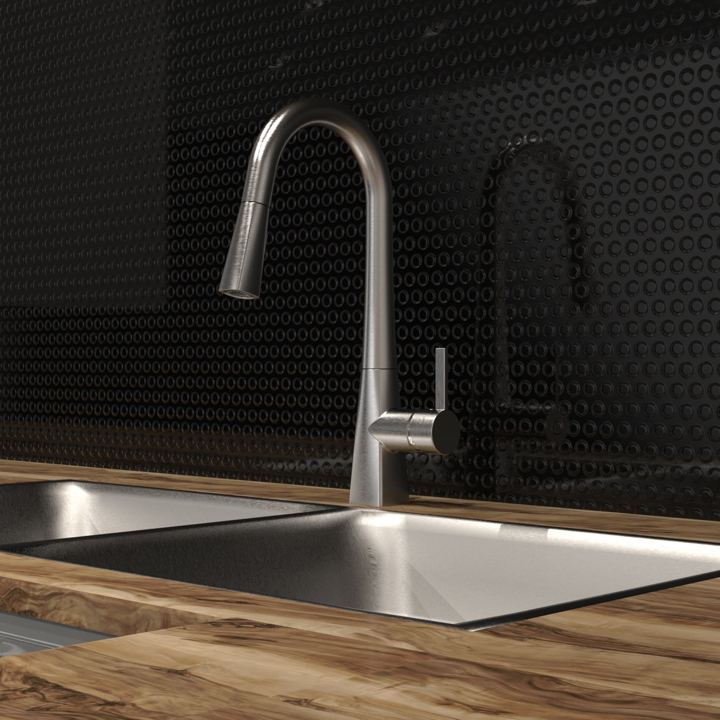 Belanger EVO78CSS Single Handle Pull-Down Kitchen Faucet, Stainless Steel