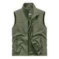 thumbnail image 1 of Men's Sleeveless Faux Leather Vest Motorcycle Club Jacket - Zipper Front, Multi-Pockets for Riding/Streetwear (M-XXXXXXL), 1 of 4