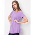 thumbnail image 3 of Made by Johnny Women's Tunic Top Casual T Shirt for Leggings S-5XL Plus Size XXXXXL LILAC, 3 of 6
