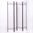 thumbnail image 4 of Topcobe 5.9FT Classic Metal Frame Room Divider for Home Office, 4 Panel Foldable Divider Screen for Bedroom Dining Room Living Room, Convenient Movable Divider Panel for Indoor Balcony, White, 4 of 10