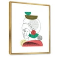 thumbnail image 3 of Designart 'One Line Portrait of Afro American Women VI' Modern Framed Canvas Wall Art Print, 3 of 5