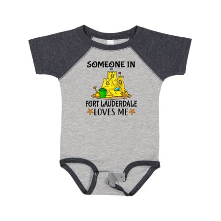 

Inktastic Someone in Fort Lauderdale Florida Loves Me Gift Baby Boy or Baby Girl Bodysuit