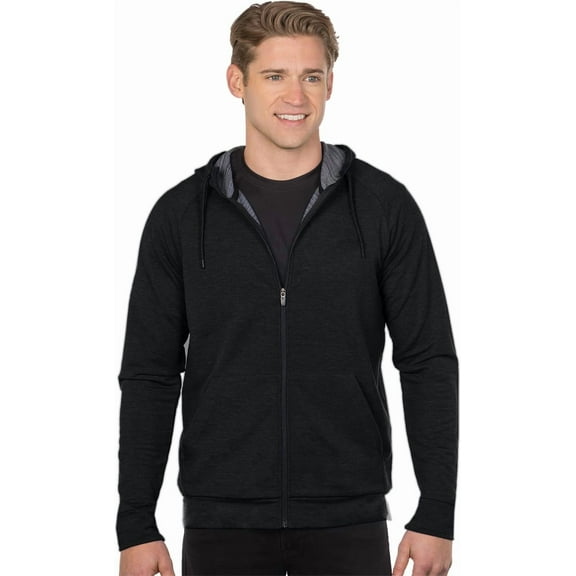 Tri Moutnain Men's Tri Blend French Terry Hoodie Kangaroo Pocket Zip Sweatshirt 2x 3x 4x