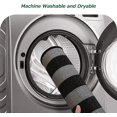 thumbnail image 5 of Matace Black & Grey Stripes [2 Piece] Kitchen Rugs SET - Quick Absorbent Mat, Machine Washable, Perfect for Stove, Sink, Laundry Room, Workshop, 5 of 7