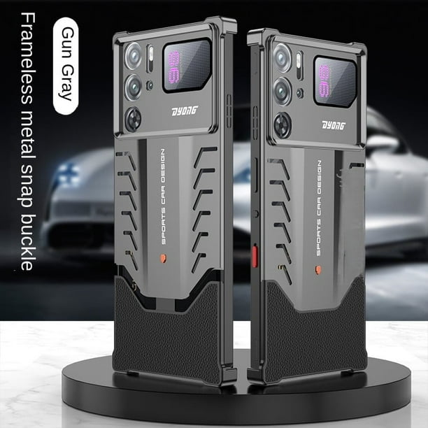 Funda de aluminio premium para Redmagic 9S Pro / 9S Pro+ / 9 Pro / 9 Pro+, con disipación de calor de cuero metálico y sin marco.