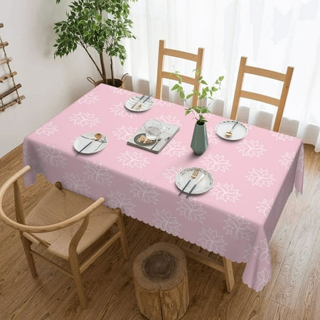 

Tablecloth Ethnic Boho Pattern Rose Table Cloth For Rectangle Tables Waterproof Resistant Picnic Table Covers For Kitchen Dining/Party(54x72in)