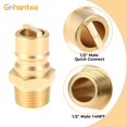 thumbnail image 4 of 1/2" Gas Quick Connect Kit, Disconnect Connector with Male Insert Plug, Solid Brass 1/2 inch Natural Gas Propane Quick Connect Adapter, 4 of 7