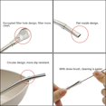 thumbnail image 3 of Hweilai 2 Pack Stainless Steel Straw with Filter Spoon, for Iced Tea, Cocktail, with 2 Cleaning Brushes (Silver), 3 of 5