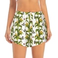 thumbnail image 2 of Gukieu Corn And Butterflies Print Women's Sports Shorts with Drawstring Elastic Waistband for Running, Yoga, Fitness-Large, 2 of 7