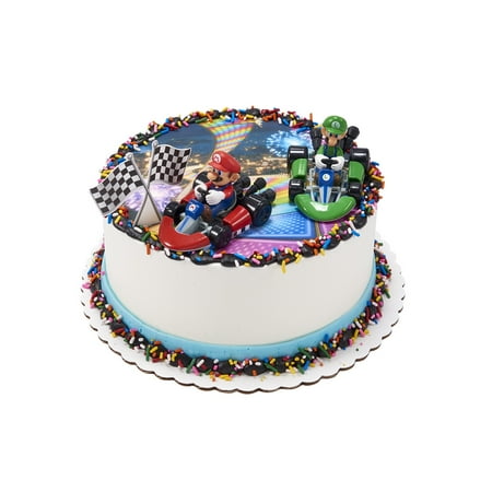 Super Mario- Rainbow Road Round Cake