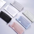 thumbnail image 6 of Dopebox Clearance Home Accessories Nylon Large Capacity Stationery Bag Student Exam Pencil Case Mesh Stationery Box Storage Bag Three-dimensional Transparent Makeup Bag, Office Stationery (Blue), 6 of 11