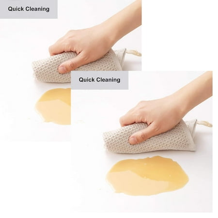 

Oleegame 2PC Ten Dollar Items Cotton Kitchen Dish Cloths，2-Pack Ultra Soft Absorbent Dish Drying Dish Cloths Beige