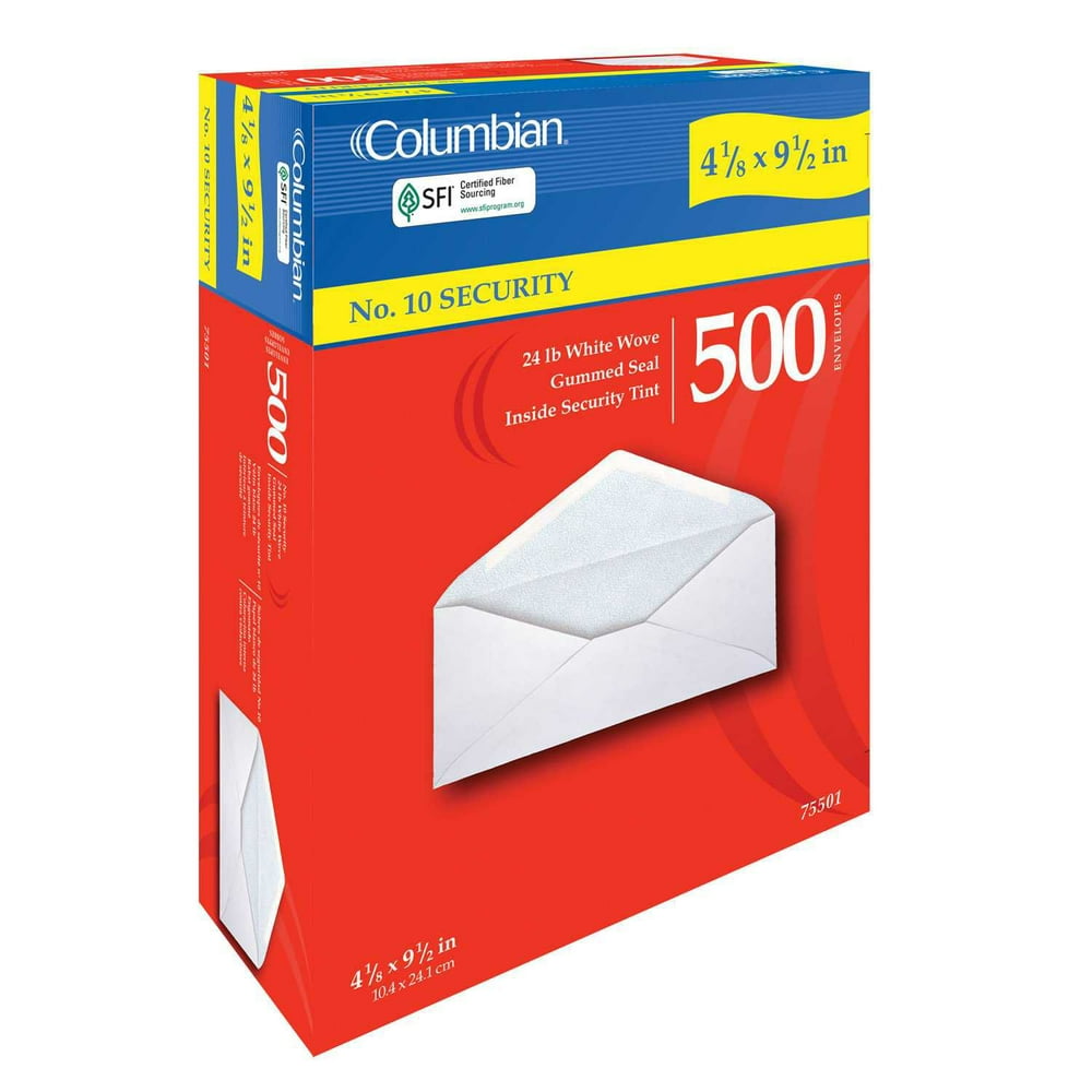 Columbian 10 Security Envelopes 500 Envelopes