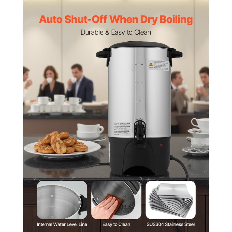 KFFKFF 40-Cup Commercial Coffee Urn, No-Drip Faucet photo 6