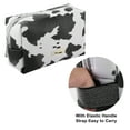 thumbnail image 3 of Unique Bargains Neceser de viaje para cosméticos portátil, estuche impermeable, organizador de maquillaje, neceser para mujer, negro y blanco, 3 of 7