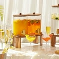 thumbnail image 2 of 2 PCS 1 Gallon Drink dispenser, Glass Beverage Dispenser With Wood Stand, Large Water Drink Dispensers for Parties With Stainless Steel Spigot, Ideal for Lemonade,Juice, Tea, and Party Drinks, 2 of 7