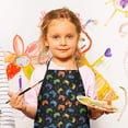 thumbnail image 2 of Colorful Controllers Games Dots Black Pattern Kids Aprons for Girls and Boys,Adjustable Neck Strap Toddler Aprons for Kids Cooking Baking, 2 of 5